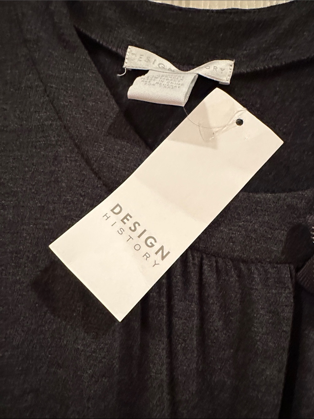 Design History Dark Gray Sleeveless Floral-Applique Dress - Picture 5 of 7